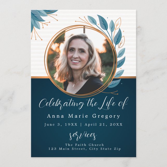 Programa Celebración del funeral conmemorativo de la vida d (Anverso)