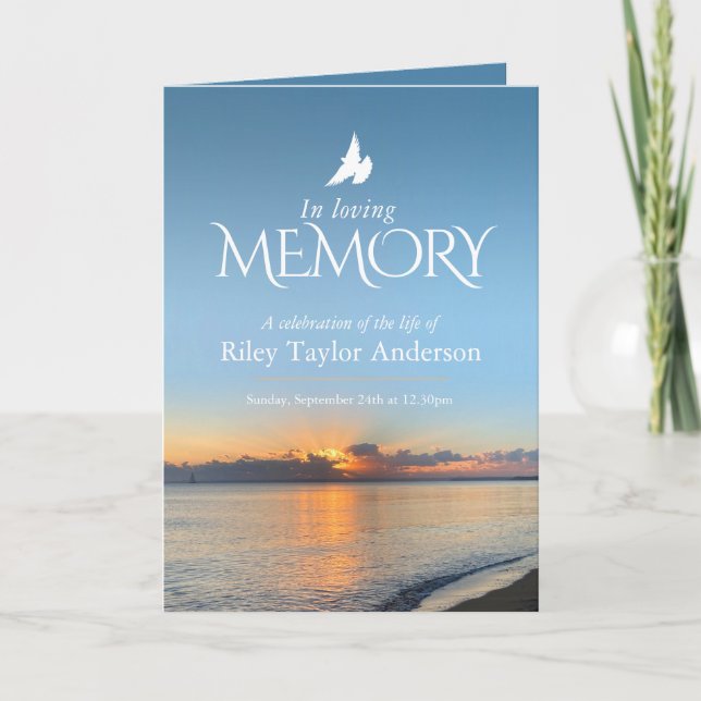 Programa Celebración del funeral de la playa Sunrise (Anverso)