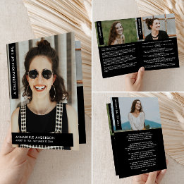 Programa Celebración del funeral plegado moderno elegante d