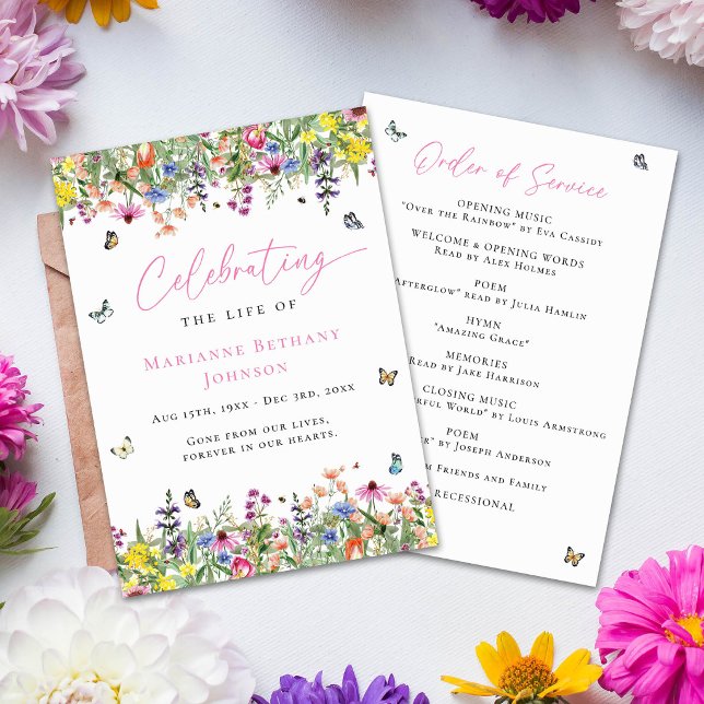 Programa Celebración Moderna de la Vida con Motivo Floral O (Subido por el creador)