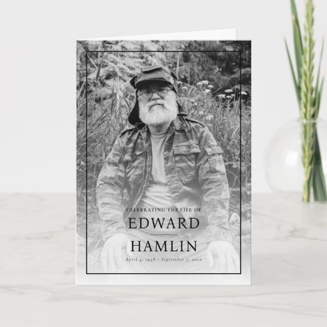 Programa Celebration of Life Folded Service Memorial  (Anverso)