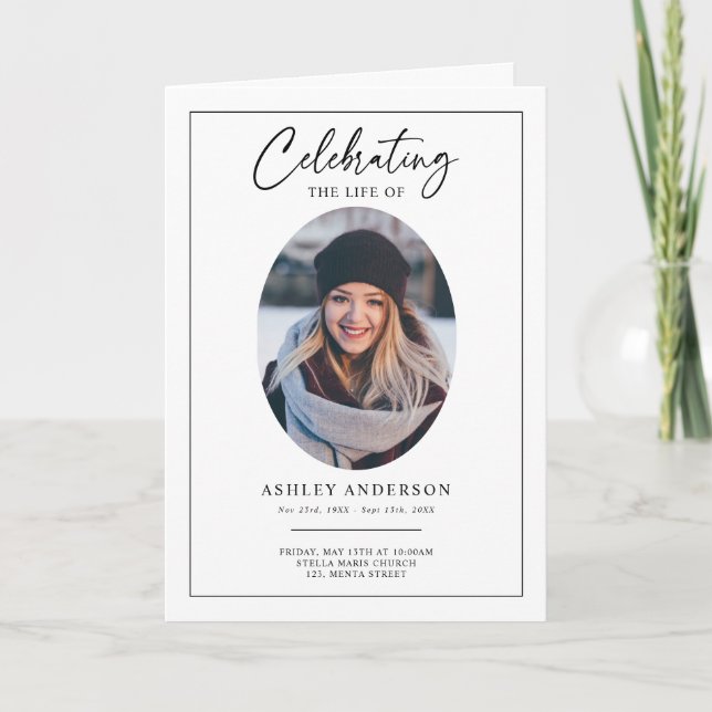 Programa Celebration of Life Funeral Memorial Service (Anverso)