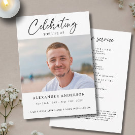 Programa Celebration of Life Funeral Photo Memorial