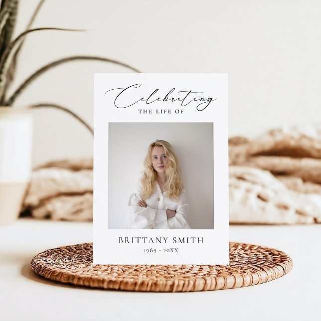 Programa Celebration of Life Modern Memorial Photo Funeral (Subido por el creador)