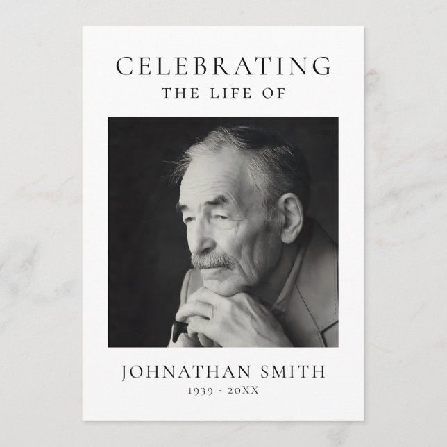 Programa Celebration of Life Photo Memorial Funeral (Anverso)