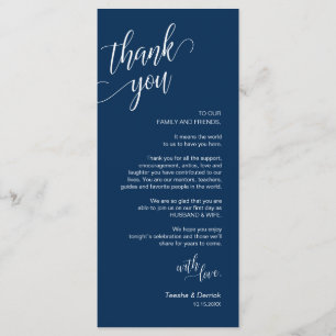 Programa Cena boda, Configuración De Lugar Cartas De agrade