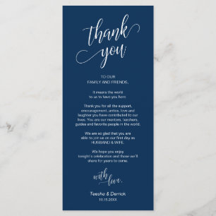Programa Cena boda, Configuración De Lugar Cartas De agrade