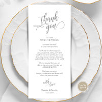 Cena boda, Configuración De Lugar Cartas De agrade