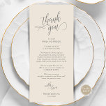 Programa Cena boda, Configuración De Lugar Cartas De agrade<br><div class="desc">Este es el marco moderno y elegante de la cena. Gracias a las tarjetas, en tonos grises y crema oscuros. Comparte el amor y muestra tu agradecimiento a tus invitados cuando se sientan en su asiento y leen esta encantadora tarjeta de ajuste personalizada. ¡Es una manera maravillosa de empezar tu...</div>