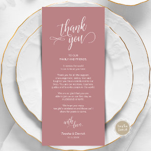 Programa Cena boda, Configuración De Lugar Cartas De agrade