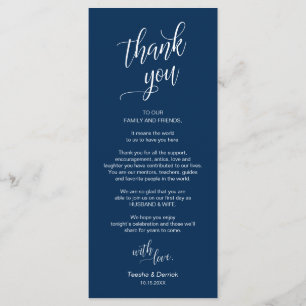 Programa Cena boda, Configuración De Lugar Cartas De agrade