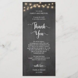 Programa Cena Lugar Configuración Gracias, Cartas Rústicas