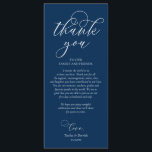 Programa Cena Lugar Gracias, Navy Blue Card<br><div class="desc">Esta es la caligrafía moderna, en el tipo de letra negro, Colocar configuración de gracias tarjetas. Comparte el amor y muestra tu agradecimiento a tus invitados cuando se sientan en su asiento y leen esta encantadora tarjeta de ajuste personalizada. ¡Es una manera maravillosa de empezar tu celebración especial del día!...</div>
