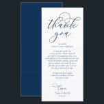 Programa Cena Lugar Gracias, Navy Blue Card<br><div class="desc">Esta es la caligrafía moderna, en el tipo de letra negro, Colocar configuración de gracias tarjetas. Comparte el amor y muestra tu agradecimiento a tus invitados cuando se sientan en su asiento y leen esta encantadora tarjeta de ajuste personalizada. ¡Es una manera maravillosa de empezar tu celebración especial del día!...</div>