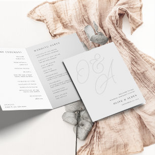 Programa Ceniza Script Watermark Monogram Boda