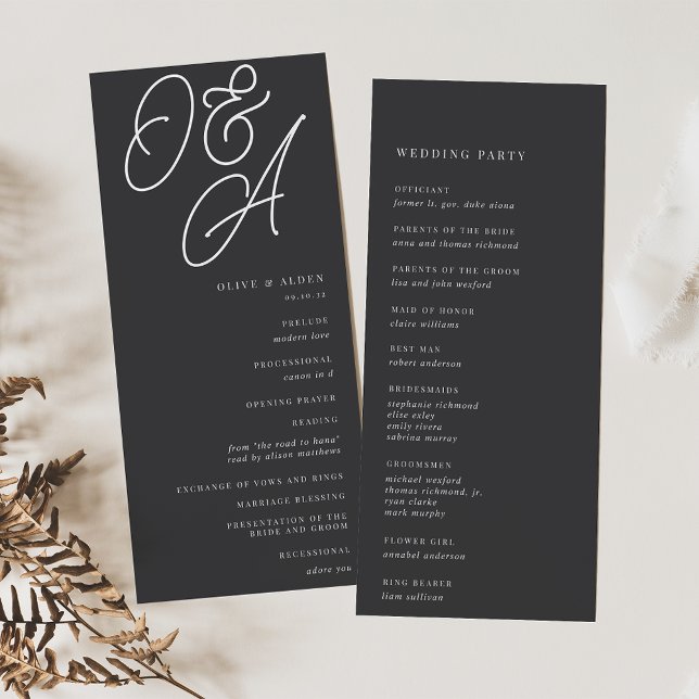 Programa Ceniza | Script Watermark Monogram Boda (Subido por el creador)