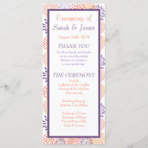 Ceremonia Boda de flores moradas y corales