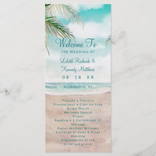 Programa Ceremonia Boda de la brisa de la isla pintada