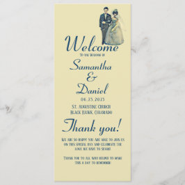 Programa Ceremonia Boda Vintage Bride Groom