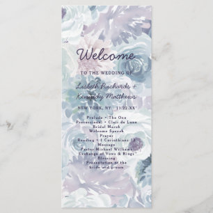 Programa Ceremonia de Annabelle Vintage Blue Floral Boda
