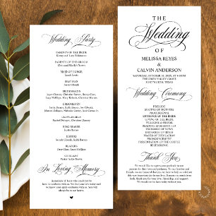 Programa Ceremonia de Boda Clásica Moderna y Elegante