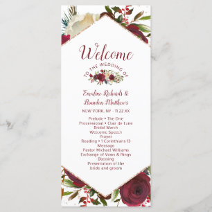 Programa Ceremonia de Boda de Invierno de Mistletoe Manor