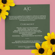 Ceremonia de Boda de Monograma Verde Moss Oscuro S