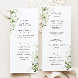 Programa Ceremonia de Boda de Verde Salvia Orgánica