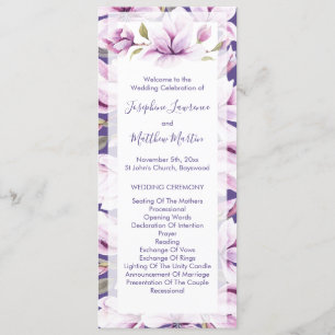 Programa Ceremonia de Boda Floral de Magnolia Violet