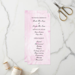 Programa Ceremonia de boda floral de rosa rosa rosa rosa ro