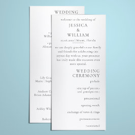 Programa Ceremonia de Boda minimalista