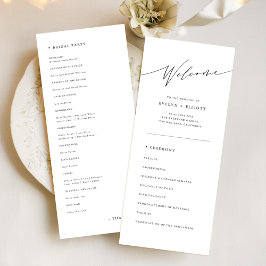 Programa Ceremonia de Boda tradicional simple