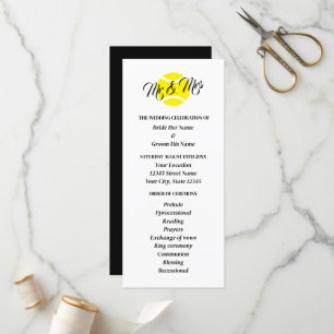 Programa Ceremonia de bodas para amantes del tenis