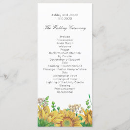 Programa Ceremonia de la boda rusa del País Girasol