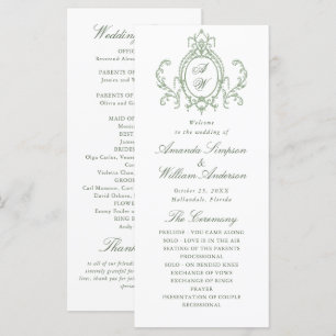 Programa Ceremonia del Boda Verde de la orquesta victoriana