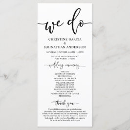 Programa Ceremonia moderna elegante y Boda