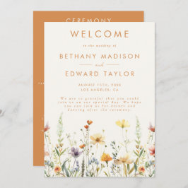 Programa Ceremonia rusa de Bodas de flores silvestres