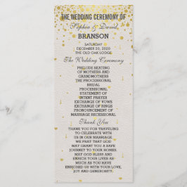 Programa Charm Gold Confetti White Leather Wedding