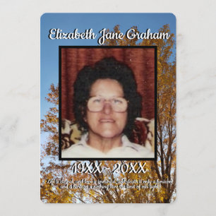 Programa Cita Funeral del fondo del árbol de otoño de la ho