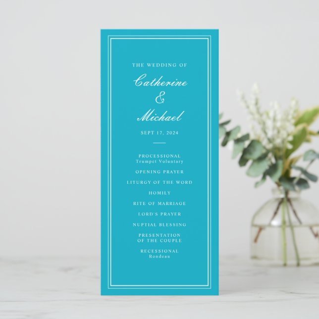 Programa Clásico absoluto guión brillante boda acuática (Anverso de pie)