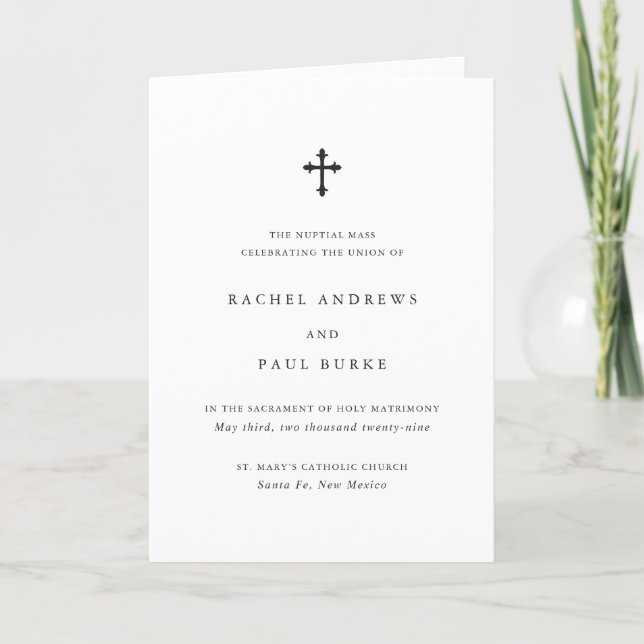 Programa Clásico Atemporal Boda Católica Formal (Anverso)