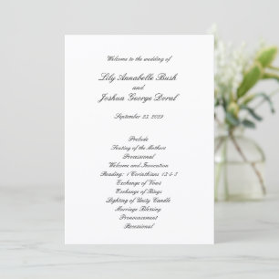 Programa Clásico Boda Intemporal en Blanco y Negro