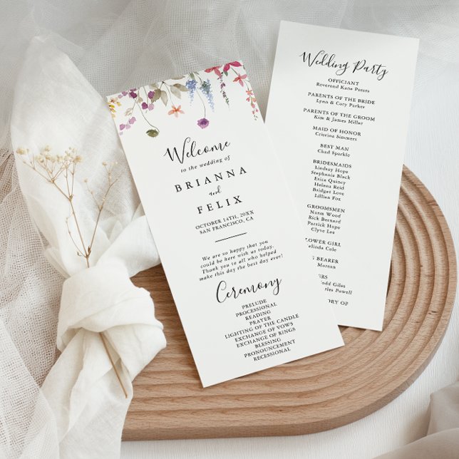 Programa clásico de bodas de flores silvestres (Subido por el creador)