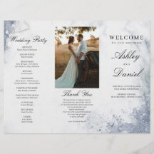 Programa clásico de matrimonio triplio de mármol d