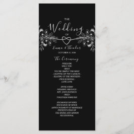 Programa Clásico Elegante Boda en Blanco y Negro