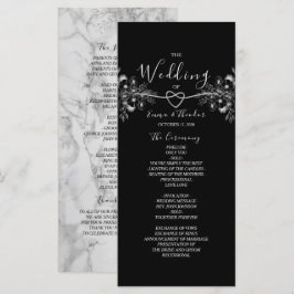 Programa Clásico Elegante Boda en Blanco y Negro