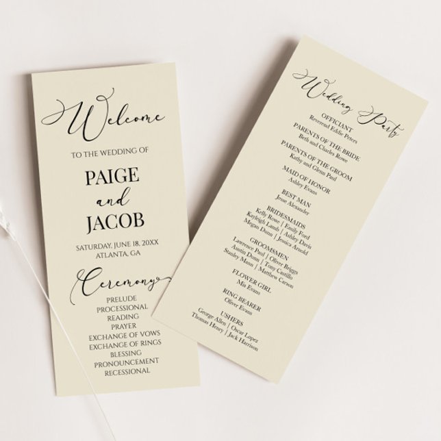 Programa Clásico Moderno Minimalista Minimalista Boda Elega (Subido por el creador)