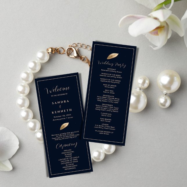 Programa Clásico y elegante Boda I azul oscuro (Subido por el creador)