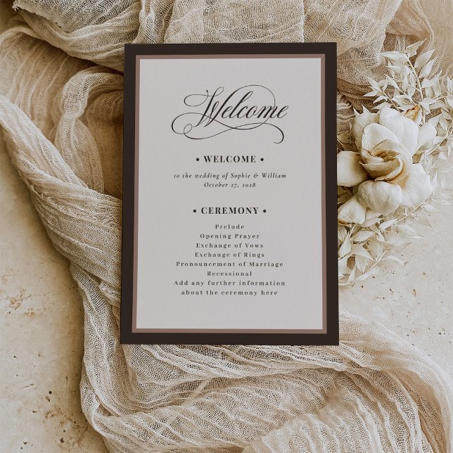 Programa Classic Luxe | Brown Neutral Wedding (Subido por el creador)