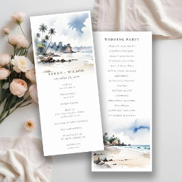 Programa Coastal Bali Beach Palm Tree Wedding